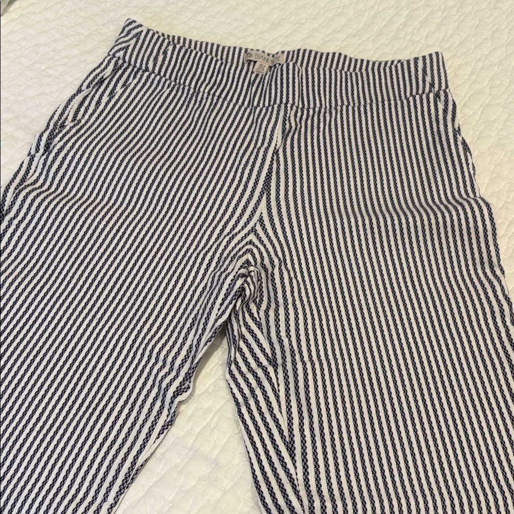 H&M Cream Ribbed Crop Top and Elaine Rose pants size 4